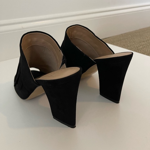 Kaari Blue - peep toe suede black heels - Women’s Size 9.5 - Picture 10 of 12